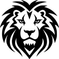 Lion - Black and White Isolated Icon - Vector illustration