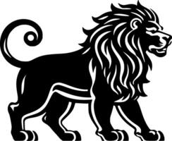 Lion, Minimalist and Simple Silhouette - Vector illustration