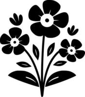 Flowers, Minimalist and Simple Silhouette - Vector illustration