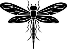 Dragonfly, Minimalist and Simple Silhouette - Vector illustration