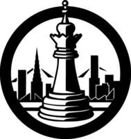 ajedrez, negro y blanco vector ilustración