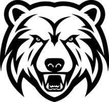 Bear, Black and White Vector illustration