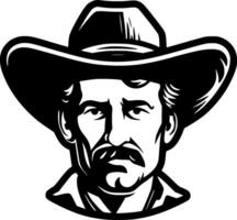 Western, Black and White Vector illustration