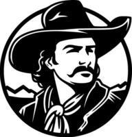 Western, Black and White Vector illustration