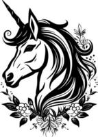 Unicorn - Minimalist and Flat Logo - Vector illustration