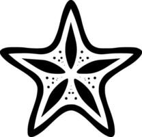 estrella de mar - minimalista y plano logo - vector ilustración