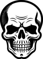 Skull - Black and White Isolated Icon - Vector illustration