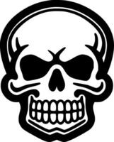 Skull, Black and White Vector illustration