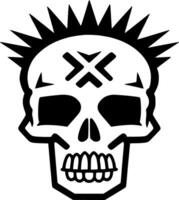 Skull - Black and White Isolated Icon - Vector illustration