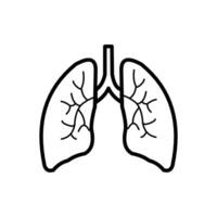 Vector outline of human liver