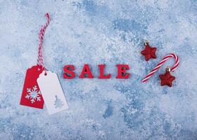 Christmas sale concept with text photo