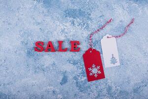 Christmas sale concept with text photo