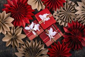 Scandinavian style Christmas paper decoration photo