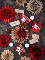 Scandinavian style Christmas paper decoration photo