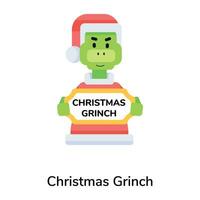 Trendy Christmas Grinch vector