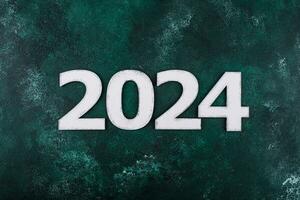 nuevo año composición con 2024 número foto