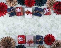 Christmas or New Year gift box photo