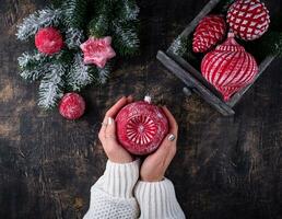 Vintage retro Christmas tree toy photo