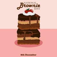 Fri, Dec 8, 2023 National Chocolate Brownie Day. This day has been around since the early 1900s. National Brownie Day is celebrated on December 8th every year photo
