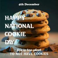 National cookie day event poster design. banner, poster, greeting, card, event, tradition, graphic, design photo