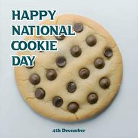 National cookie day event poster design. banner, poster, greeting, card, event, tradition, graphic, design vector