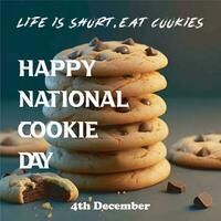 National cookie day event poster design. banner, poster, greeting, card, event, tradition, graphic, design vector