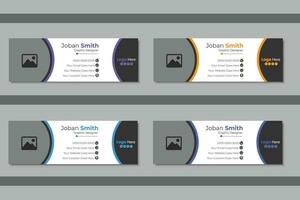 Modern Email signature template design vector