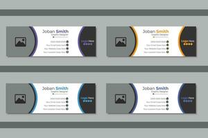 diseño de plantilla de firma de correo electrónico moderno vector