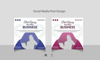 Corporate business social media post design vector