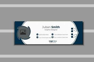 Attractive simple email signature design vector