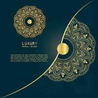 Luxury Golden Background With Mandalic Design, Mandala Vector Illustration Design