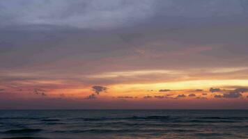 Time Lapse of Beautiful Sea and Sky at Sunrise video