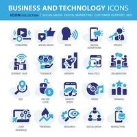 Business, data analytics, organization management icons. Social media, digital marketing, customer support and seo icon set. Vector icon collection