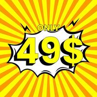 Dollar price tag icon perfect promotional design solution Price 1-100 dollars, ideal for your promotional projects. create creatives with our exclusive icons. increase the attractiveness of your ads vector