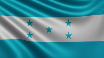 Render of the Honduras flag flutters in the wind closeup, the national flag of photo