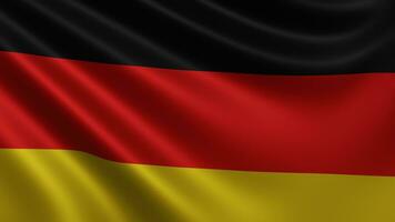 Render of the Germany flag flutters in the wind closeup, the national flag of photo