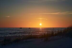 Sunset at the coast of Denmark photo