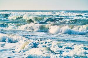 Rough north sea at the danish coast photo