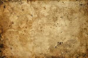 AI generated Vintage map of lost city texture background. Weathered and aged cartography. photo