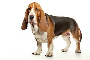 AI generated Realistic basset hound clipart photo