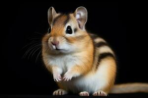 AI generated Cute chipmunk clipart photo