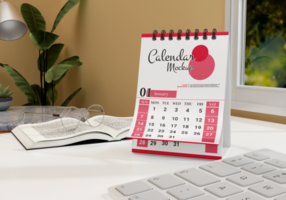 Modern calendar mockup psd