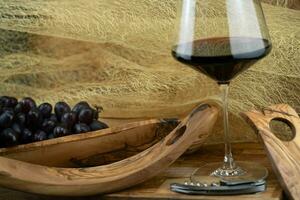 wine grapes and wine leaves in the old land next to Hamburg photo