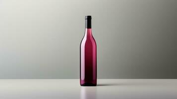 AI generated Red wine bottle glass ai generated bottle mockup photo