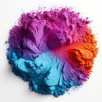 AI generated Multicolored Holi, Holli, Holly. bright splash isolated photo