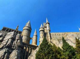 Osaka, Japan on September 30, 2023. Hogwarts castle building in Osaka. photo