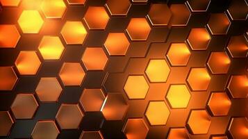 AI generated 3D rendering of abstract background with hexagons generated with AI photo