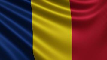 hacer de el Chad bandera revolotea en el viento de cerca, el nacional bandera de Chad foto