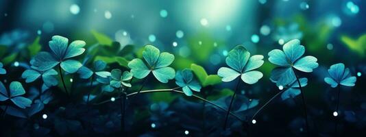 AI generated some clover leaves on the shamrock in the air photo