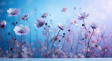 AI generated flower meadow wallpaper photo